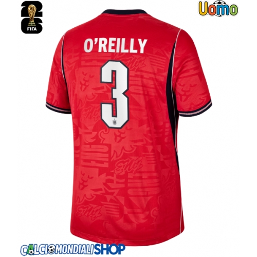 Maglie da calcio Inghilterra Nico O'Reilly #3 Seconda Maglia Mondiali 2026  Manica Corta